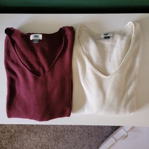 LOT of 3 Old Navy V Neck Sweaters